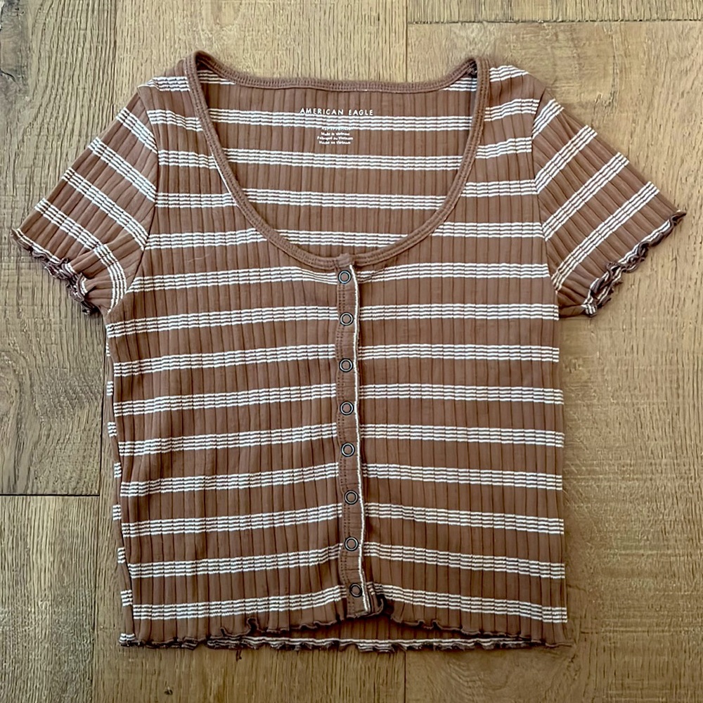 Women’s stripped cropped t (XS/S)